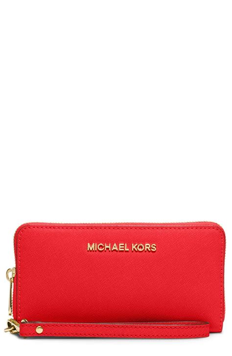 michael michael kors large jet set saffiano leather phone wristlet|Michael Kors tote jet set.